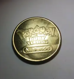 2003 Nintendo Pokemon Ruby Limited Edition Gameboy GROUDON Holo Collector Coin - Image 3