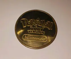 2003 Nintendo Pokemon Ruby Limited Edition Gameboy GROUDON Holo Collector Coin - Image 4