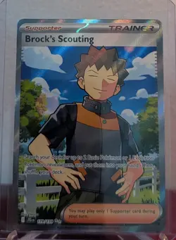 Pokemon Brock's Scouting 179/159 Journey Together SV Ultra Rare Full Art Trainer - Image 1