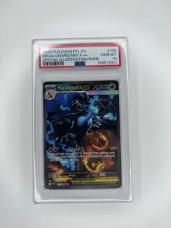 PSA 10 GEM MT 2025 POKEMON PFL EN-PHANTASMAL FLAMES #125 MEGA CHARIZARD X ex SIR - Image 1
