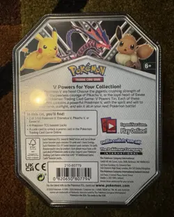 Pokemon V Power Tin BUNDLE (Pikachu, Eevee, Eternatus) Set ~ Sealed - Image 3