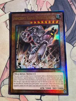 Yugioh Asian English LEDE-AE006 Ancient Gear Dark Golem Ultimate rare NM - Image 1
