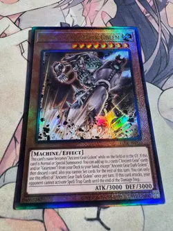 Yugioh Asian English LEDE-AE006 Ancient Gear Dark Golem Ultimate rare NM - Image 2