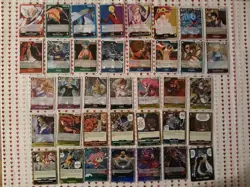 One Piece TCG English Lot ×37 OP12 SR, Foils, Leaders (No Duplicates) - Image 1