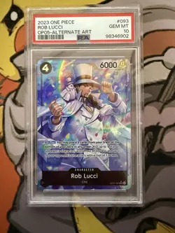 2023 One Piece Awakening Of The New Era Rob Lucci Alt Art OP05-093 PSA 10 - Image 1