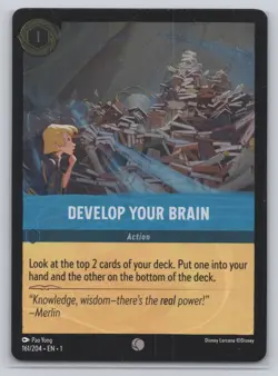 Disney Lorcana Cold Foil - Develop Your Brain 182/204 Chapter 1 - z198 - Image 1