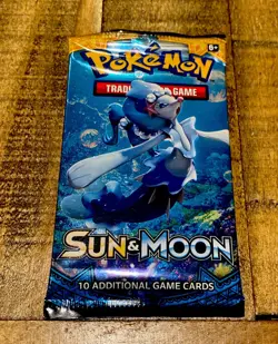 Pokemon Sun And Moon Base Set Booster Pack 10 Cards Pack NEW SEALED Official TCG - Image 1