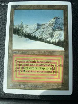 MTG Magic The Gathering Taiga Unlimited LP Nice Card - Image 1
