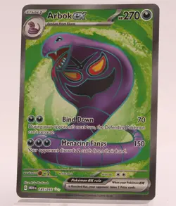 Arbok ex 185/165 Holo Ultra Rare Scarlet & Violet Set Pokemon TCG Card - Image 1