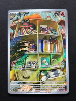 Pokemon Litten 167/162 Temporal Forces Holo Card - Image 1