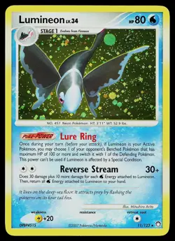 Pokemon Card - Lumineon Mysterious Treasures 11/123 Holo Rare - Image 1