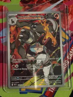 Pokemon TCG Team Rockets Houndoom Illustration Rare Card 191/182 Destined Rivals - Image 1