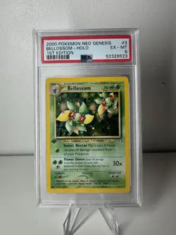 Pokemon Card PSA 6 Bellossom Neo Genesis 1ST EDITION 3/111 Vintage Holo 2000 - Image 1