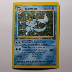 Vaporeon Pokemon Card Holo 1st Edition 12/64 Rare Jungle Set 1999 WOTC Vtg MP - Image 2