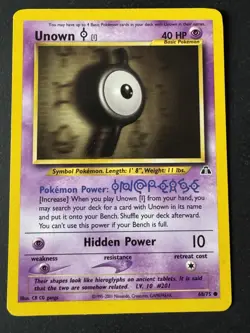 Unown I Pokemon Common Card Neo Discovery 68/75 - Image 1