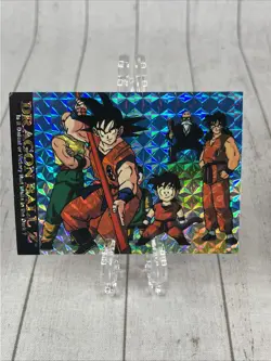 Dragon Ball Z Card #01 The Z Team Prism Holo Foil CCG TCG 1996 LP - Image 1