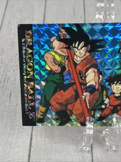 Dragon Ball Z Card #01 The Z Team Prism Holo Foil CCG TCG 1996 LP - Image 2