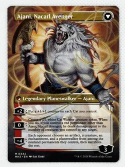 2024 MH3 - Ajani, Nacatl Pariah / Ajani, Nacatl Avenger Borderless Art #442 - NM - Image 2