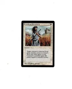 Magic the Gathering SWORDS TO PLOWSHARES Beta MTG - Image 1