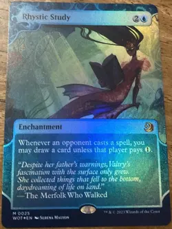 Foil Rhystic Study NM Wilds of Eldraine: Enchanting Tales (WOT) - Image 2