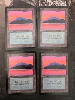 *** BETA Island (C - Pink Sky) x4 *** NM+ - DUTY FREE - Vintage Magic MtG - Image 1