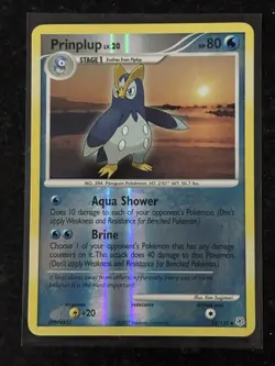 Prinplup Pokemon TCG Diamond and Pearl 58/130 Reverse Holo - Image 1