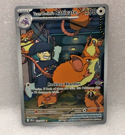 Pokemon 2025 SV Destined Rivals Team Rocket’s Raticate #202/182 IR NM - Image 1