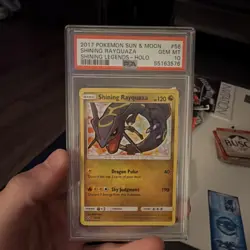 Pokemon Shining Rayquaza Shining Legends Holo Rare 56/73 PSA 10 2017 - Image 1
