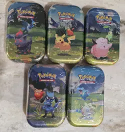 Pokemon Ascended Heroes Mini Tins Lot of 5 Full Art Set Sealed / New - Image 1