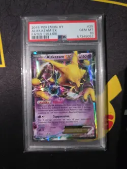 Pokemon TCG XY Fates Collide Alakazam EX 25/124 PSA 10 Gem Mint - Image 1