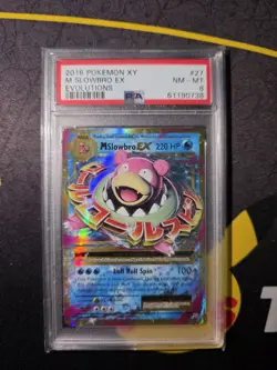 Pokemon M Slowbro EX XY Evolutions Holo Ultra Rare #27 PSA 9 Mint - Image 1