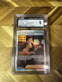 Giovanni's Charisma 204/165 Sv: Scarlet & Violet 151 Holo Pokemon CGC 9 - Image 1