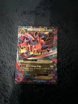 Pokemon Mega Garchomp EX Black Star Promos TCG XY168 Ultra Rare LP - Image 1