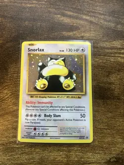 Pokemon Snorlax XY179 XY Promo Holo Basic 130 HP Immunity Body Slam English - Image 1
