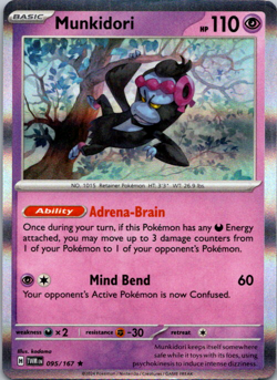 Pokemon Munkidori 095/167 Holo Scarlet & Violet Twilight Masquerade - Image 1
