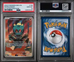 2025 Pokemon Marshadow Mega Evolution Illustration Rare 146/132 PSA 10 Gem Mint - Image 3