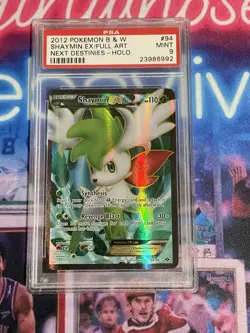 2012 Pokemon Black & White Shaymin EX Full Art Next Destinies #94 PSA 9 - Image 1