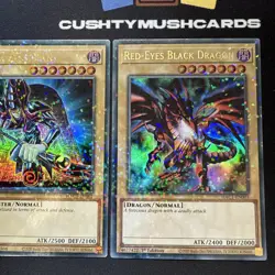 YUGIOH RED EYES BLUE EYES DARK MAGICIAN DUEL TERMINAL SET HAC1-EN001 2 3 1ST ED - Image 2