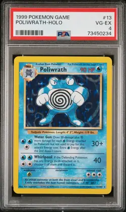 1999 - Pokemon Card - Base 13/102 - POLIWRATH (holo-foil) - PSA Graded - Image 1