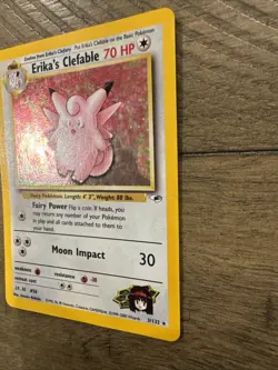 Pokemon TCG Erika's Clefable Gym Heroes Holo Rare Card 3/132 MP - Image 4