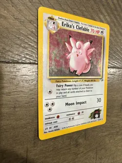 Pokemon TCG Erika's Clefable Gym Heroes Holo Rare Card 3/132 MP - Image 5