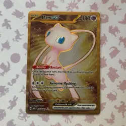 Pokemon Mew EX 205/165 Ultra Rare Full Art metal Card Scarlet & Violet 151 - Image 1
