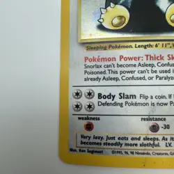 Pokemon TCG Card Snorlax Jungle Set 11/64 Holo Rare 1999 WOTC DMG - Image 5