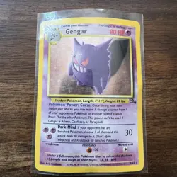 Pokemon TCG Jungle Set Gengar Holo Rare Card 5/62 HP/Damaged - Image 1