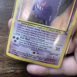 Pokemon TCG Jungle Set Gengar Holo Rare Card 5/62 HP/Damaged - Image 3