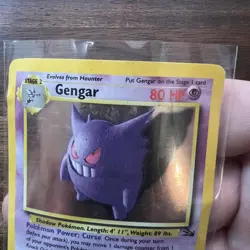 Pokemon TCG Jungle Set Gengar Holo Rare Card 5/62 HP/Damaged - Image 4