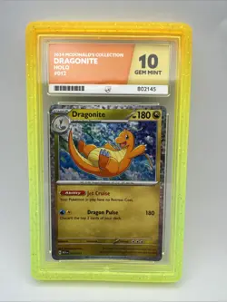 Pokemon TCG Dragonite 012/015 Holo McDonald's Promo Card Gem Mint Ace Graded 10 - Image 1