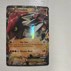 Pokemon Groudon EX Holo XY Basic 180 HP Fighting XY42 Pokemon TCG Card Stock - Image 1
