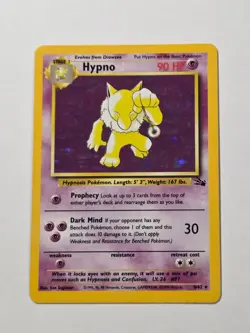 Hypno 8/62 Fossil Set Rare Holo Pokemon Card WOTC 1999 - Excellent - Image 1
