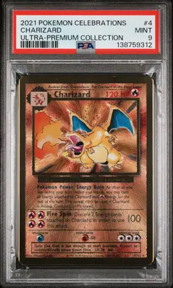 Charizard (Celebrations Metal Card) 004/102 UPC Promo PSA MINT 9 - Image 2